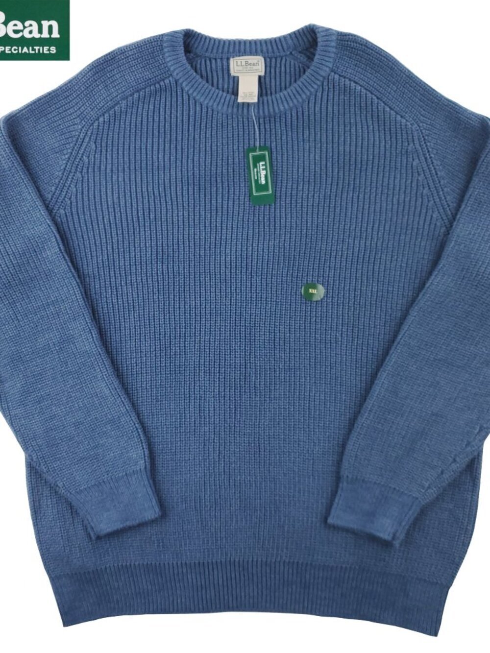L.L. Bean Sweater Knit Crewneck 100% Cotton Heavyweight Men's XXL NWT